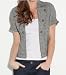 G by GUESS Carmindy Short-Sleeve Jacket, JET BLACK (MEDIUM)
