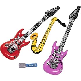 Click here to buy Assorted Inflatable Rock 'N Roll Instruments (4 count) by Rubies