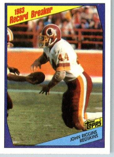 1984 Topps # 5 John Riggins Washington Redskins Football Card - Shipped In Protective Screwdown Display Case!