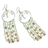 Icy Cool Beaded/Sequined Chandelier Earrings
