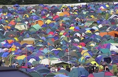 Glastonbury Umbrellas in the Sun