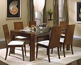 Urban Style Glass & Wood Harland Dining Table