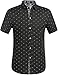 SSLR Men's Straight Fit Printing Short Sleeve Shirts (X-Large, Black)