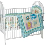 Sesame Street Zoo Days 4-Piece Crib Set with Headboard Bumper
