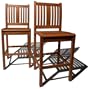 Strathwood Bradford All-Weather Hardwood Bar Chair, Set of 2