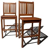 Strathwood Bradford All-Weather Hardwood Bar Chair, Set of 2