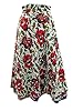 Red Floral Reversible Vintage Wrap Skirt