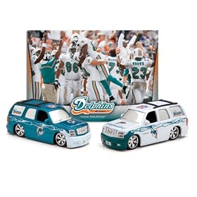 Upper Deck Collectibles NFL Home and Road Escalade Multi Pack with Card - Miami Dolphins