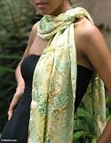 Silk scarf, Green Lotus Pond