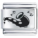 Buy Saxophone Musical Italian Charms Bracelet Link by Pugster
