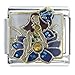 Jewelry : Blue Fairy On Flower Italian Charms Bracelet Link