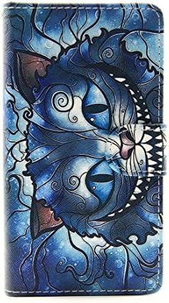 G530H Case,G530H Wallet Case,Yourfairy [Kickstand Feature] Wallet PU Leather Wallet Flip Case Cover Built-in Card Slot for Samsung Galaxy Grand Prime G530H/DS Case(Blue cat),Sent Stylus Pen