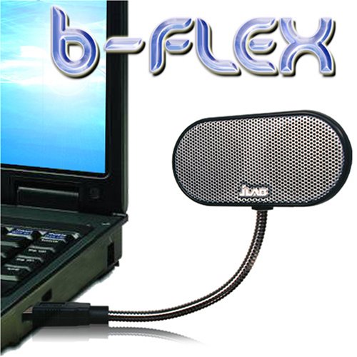 Electronics: Laptop Speakers   USB, Portable, Compact, Travel Speaker for PC and Mac   B Flex 2 Hi Fi Stereo USB Speaker  Black 