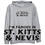 Sweatshirt Heather Gray  I Am Famous In St. Kitts & Nevis  Country