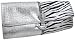 Silver Mock Croc / Zebra Print Wristlet Clutch
