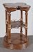 Pen Shell Accent Table 16" Inlaid Wood Iron Side New