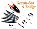 Crash Set 9 Teilig! Ersatzteile für Double Horse 9053 Volitation, passend für Revell Big One, Amewi Skyrider XL, Century Big Aviator RC Helikopter inkl. Rotorblätter