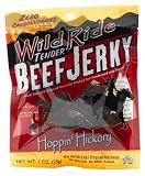 Wild Ride Beef Jerky, Hoppin Hickory, Zero Carbohydrate, 12 Count 1-Ounce Bags