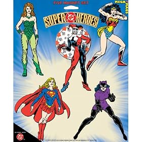 DC Comics Girls Five Piece Magnet Set