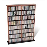 IMAGE OF Prepac Double Width CD DVD Wall Storage in Cherry and Black
