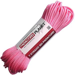 Paracord Planet 100' 550lb Type III Rose Pink Paracord