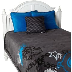 Cozy Fresh Fun Skulls and Stars Mini Comforter Set,