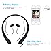 Bluetooth Headset Vproof Wireless Neckband Headphones with Noise Isolating Stereo In-ear Sports Bluetooth Earbuds with Mic And Volume Control for Apple, Smartphone & Bluetooth Device (Black)