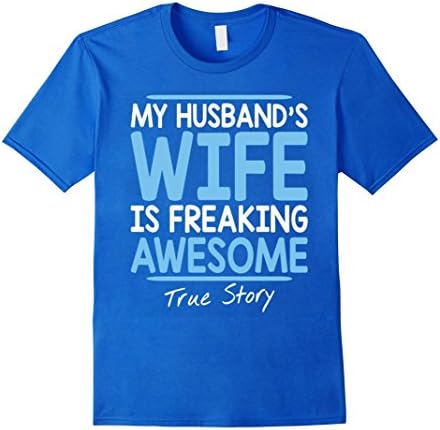 WIFE AWESOME  - Male 2XL - Royal Blue