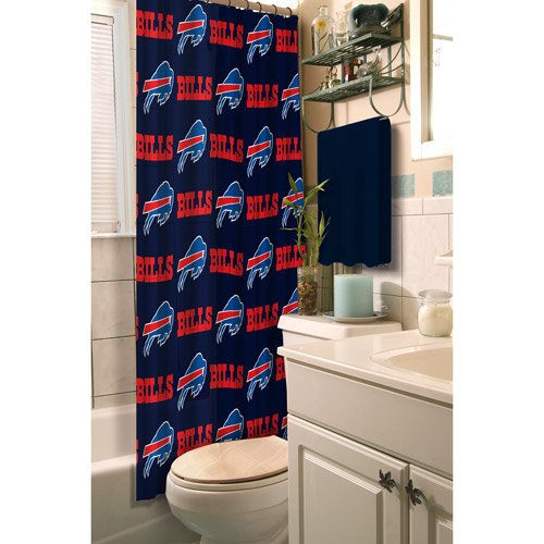 BUFFALO BILLS FABRIC SHOWER CURTAIN