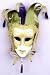 Green and Purple Jester Mardi Gras Mask