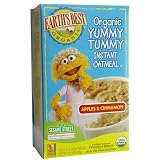 Earth's Best Sesame Street Apple & Cinnamon Organic Yummy Tummy Instant Oatmeal (Quantity of 5)