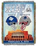 Super Bowl 46 XLVI New York Giants vs New England Patriots Throw Blanket Afghan