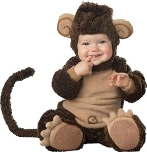 InCharacter Costumes Baby's Lil' Monkey Costume, Brown, X-Small