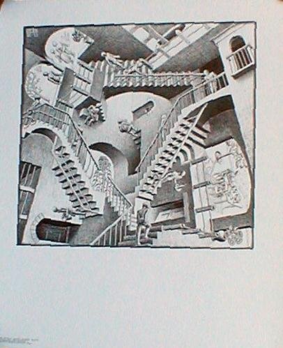 M.C. Escher (Relativity) Art Poster Print - 22" X 26"