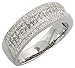 14 Karat Weissgold Fantasie Damen Diamanten Ring, mit 1.00 Karat Brilliantschliff & unsichtbare Diamanten, (6.5mm) breit