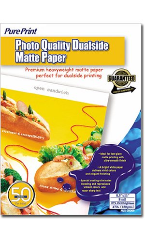 Office Product: PurePrint Photo Quality Dualside Matte Paper   8.5inx11in  50 Sheets 