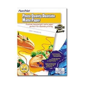 Click here to buy PurePrint Photo Quality Dualside Matte Paper - 8.5inx11in (50 Sheets).