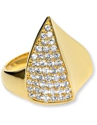 Elizabeth and James Thorns 18k Gold-Plated White Sapphire Large Ring
