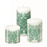Sam Scented Pillar Candles (set of 3) - Blue
