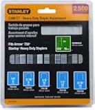 Stanley TRA700BN Heavy-Duty Staple & Brad Assortment, 2500-Pack