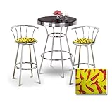 IMAGE OF Chrome Bar Table & 2 Chrome 29