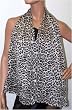 Textured Silk Georgette Scarf Animal Oblong-Leopard