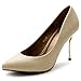 Ollio Women's Shoe Metalic High Heeled Snake Skin Dress Pump