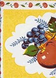 12 Yards of Big Apple Yellow Vinyl Mexican Oilcloth Fabric from Dakat Studio Goods (WIDTH 47�)