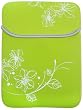 8 - 10.1 inch Lime Green Blossom Floral Neoprene Netbook Laptop Sleeve Slip Case Pouch Bag for iPad, Acer, ASUS, Dell, HP