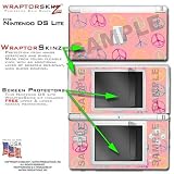 Kearas Peace Signs on Pink WraptorSkinz Skin kit fits Nintendo DS Lite (DS LITE NOT INCLUDED)