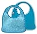 Built 2 Piece Mess Mate Infant Bib, In Dribble Dots Blue