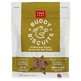 Cloud Star Soft & Chewy Buddy Biscuits Dog Treats, Grilled Beef Madness, 6-Ounce Pouches (Pack of 4)