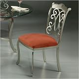 Pastel Furniture AH 110 BS-931 Athena Side Chair in Brushed Steel