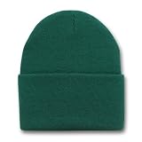 Blank Winter Long Beanie Cap , Forest Green